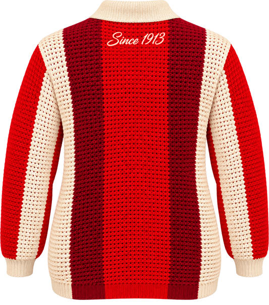 Delta Striped Mesh Knit Sweater