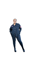 Load image into Gallery viewer, Black Girl Magic Oversized Denim Jacket