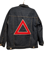 Load image into Gallery viewer, Oversized Denim Soror Jacket