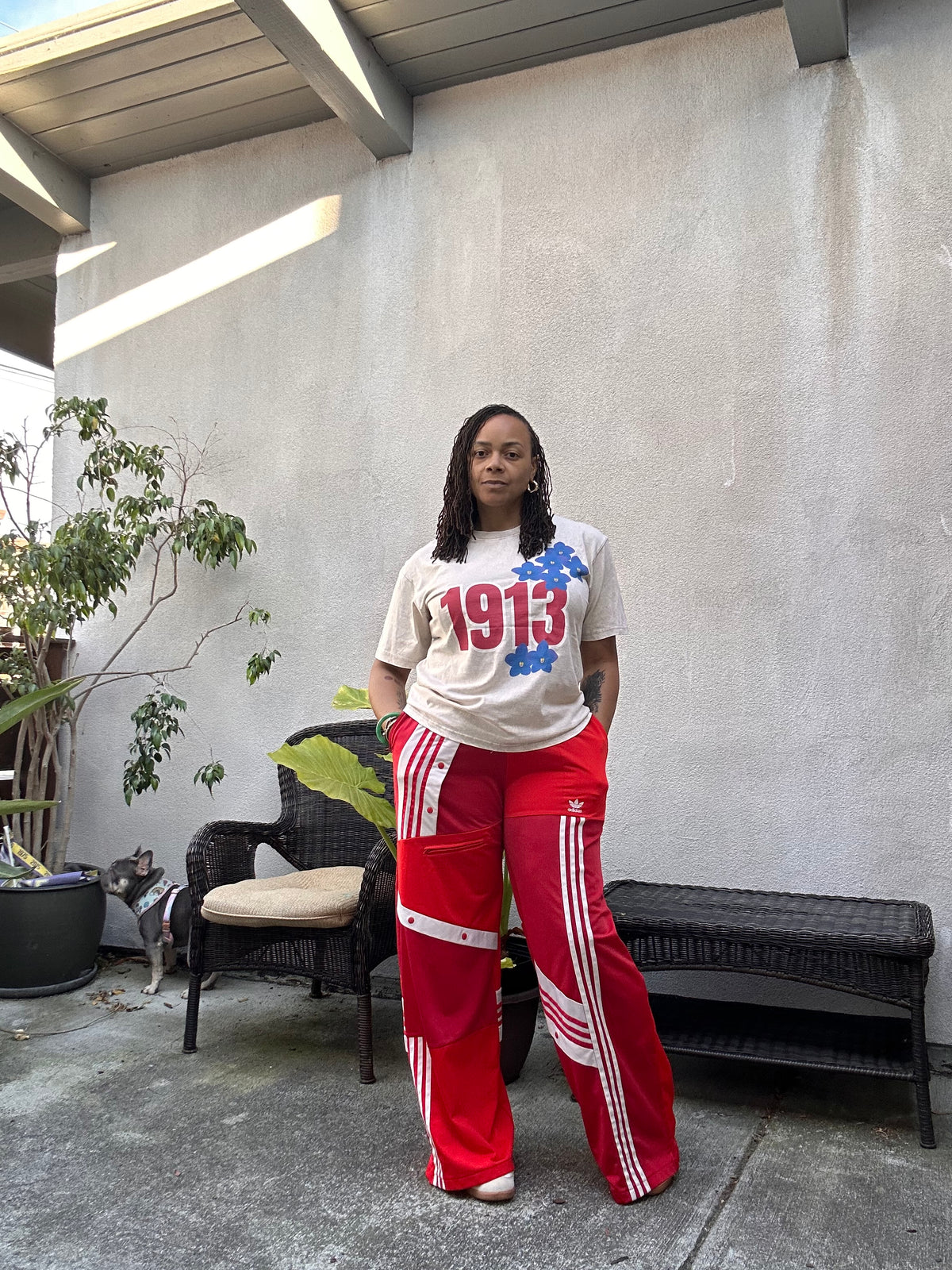 1913 Violets Oversized T