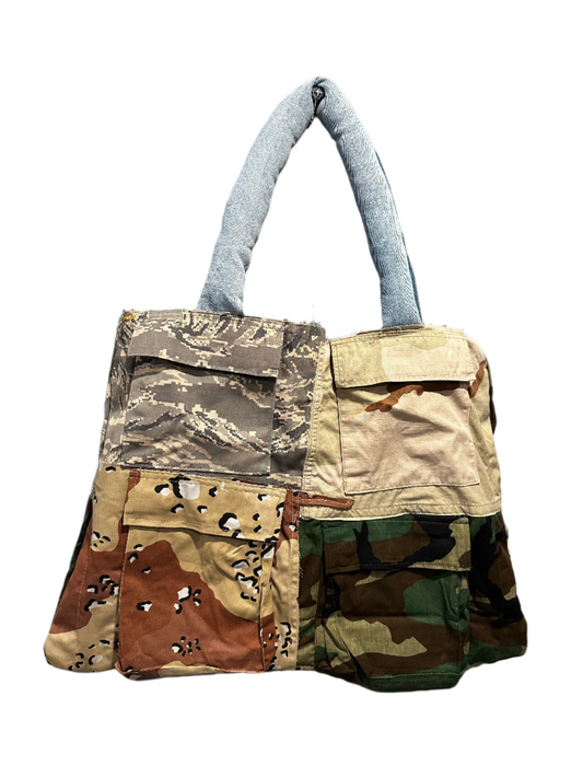 Oversized Upcycled Tote Bag