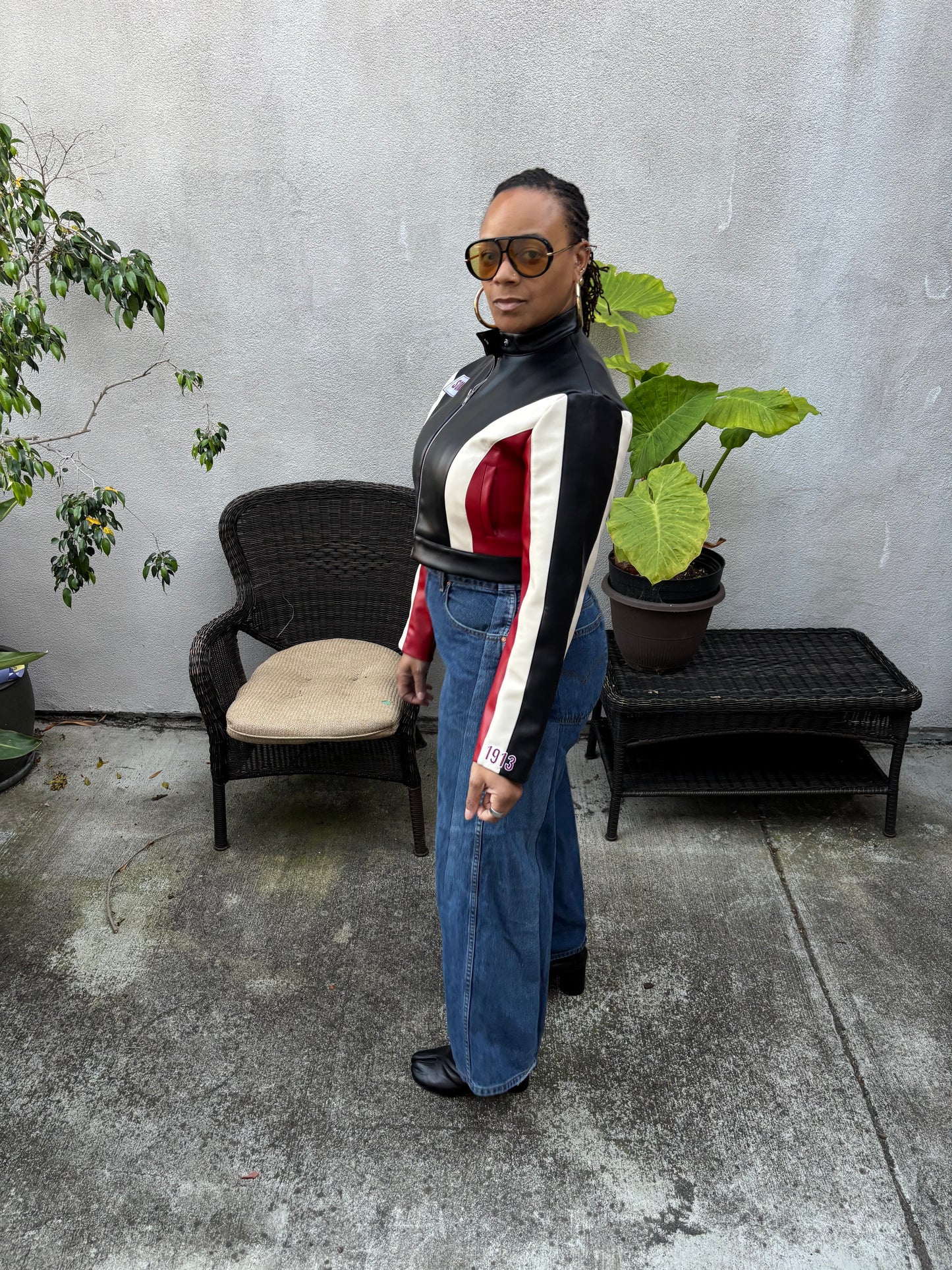 Diva Ultra Cropped Faux Leather Jacket