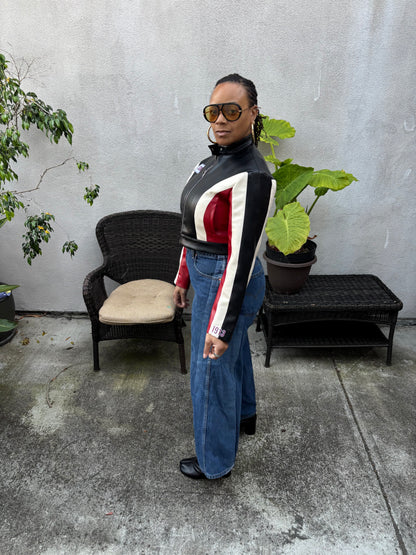 Diva Ultra Cropped Faux Leather Jacket