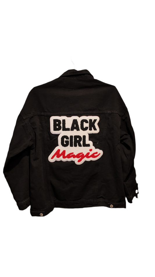 Black Girl Magic Oversized Denim Jacket
