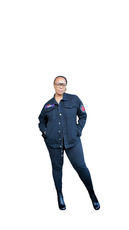 Black Girl Magic Oversized Denim Jacket