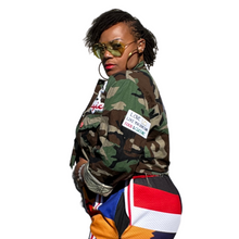 Load image into Gallery viewer, Cropped Camo Jacket (Womens) - Seven Patches
