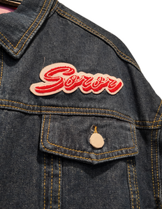 Oversized Denim Soror Jacket