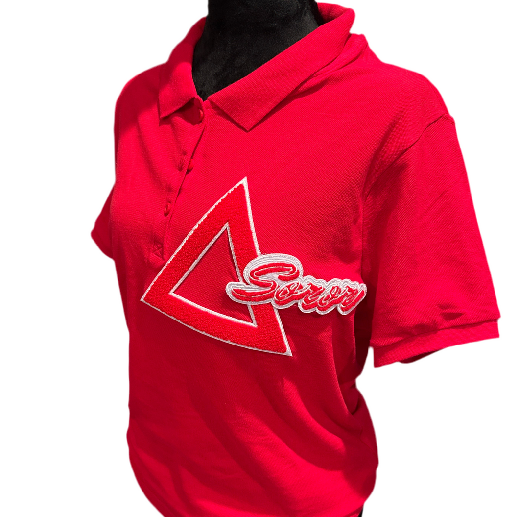 Delta Soror Red Polo