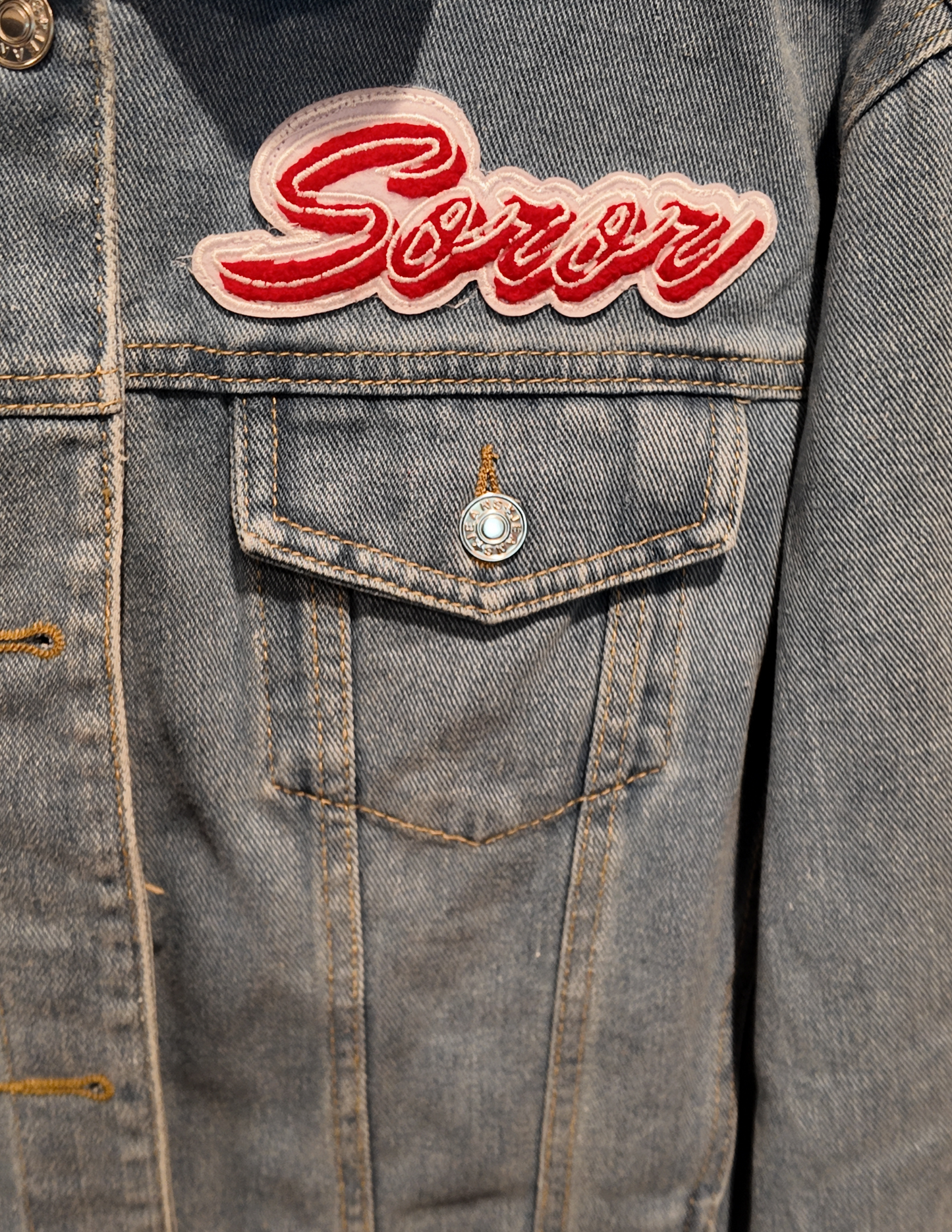 Oversized Denim Soror Jacket
