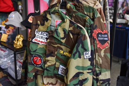 Cropped or Full Length Woodland Camo Jacket
