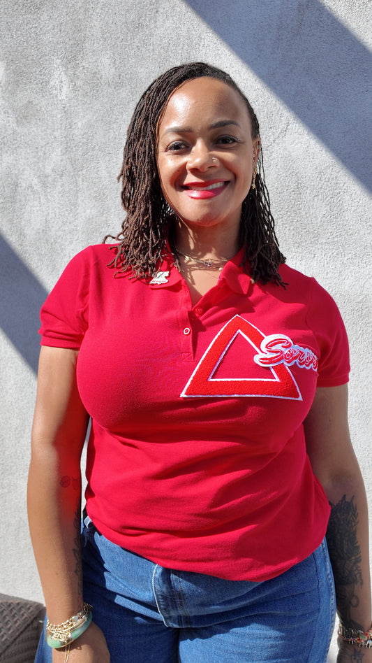 Delta Soror Red Polo