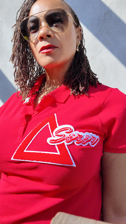 Delta Soror Red Polo