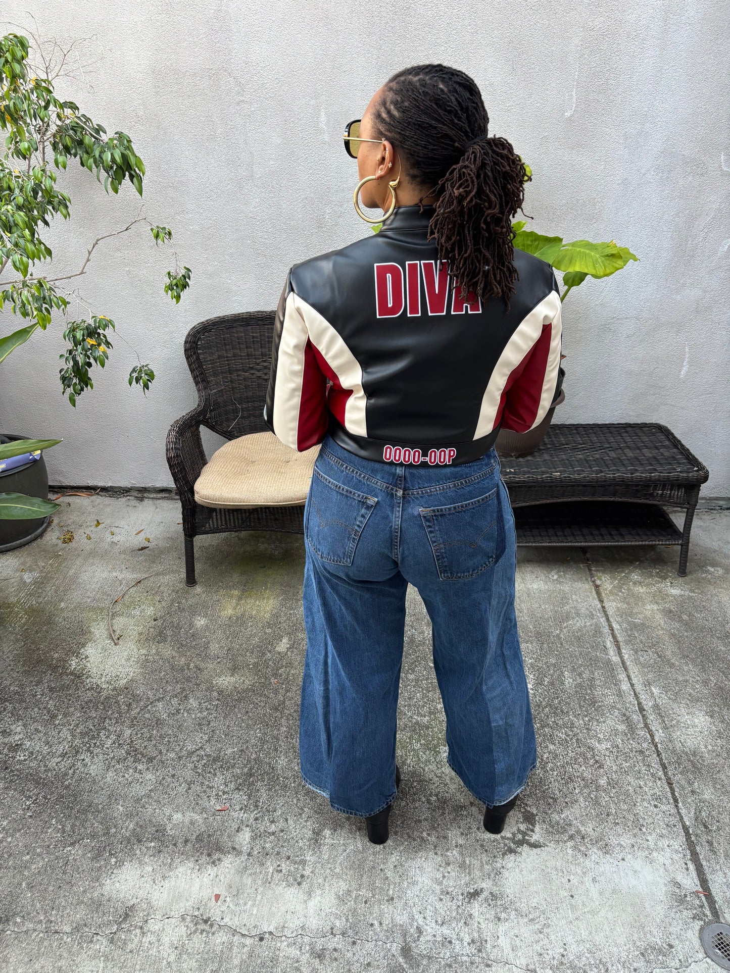 Diva Ultra Cropped Faux Leather Jacket
