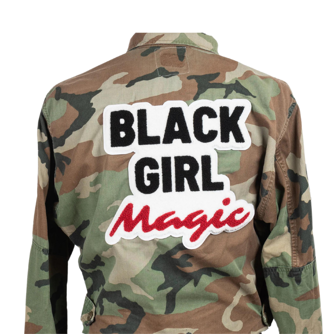 Cropped or Full Length Woodland Camo Jacket