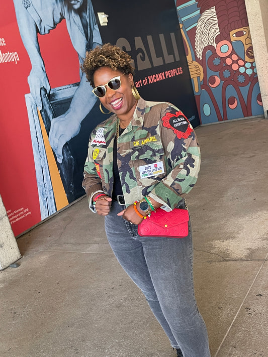 Cropped or Full Length Woodland Camo Jacket