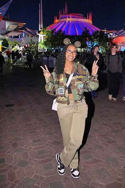 Cropped or Full Length Woodland Camo Jacket