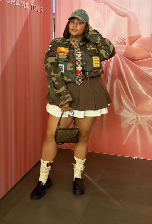 Cropped or Full Length Woodland Camo Jacket