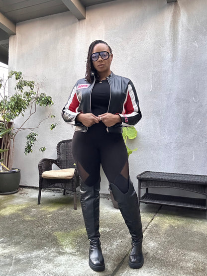 Diva Cropped Leather Jacket (Pre Order)