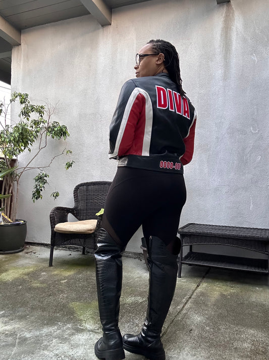 Diva Cropped Leather Jacket (Pre Order)