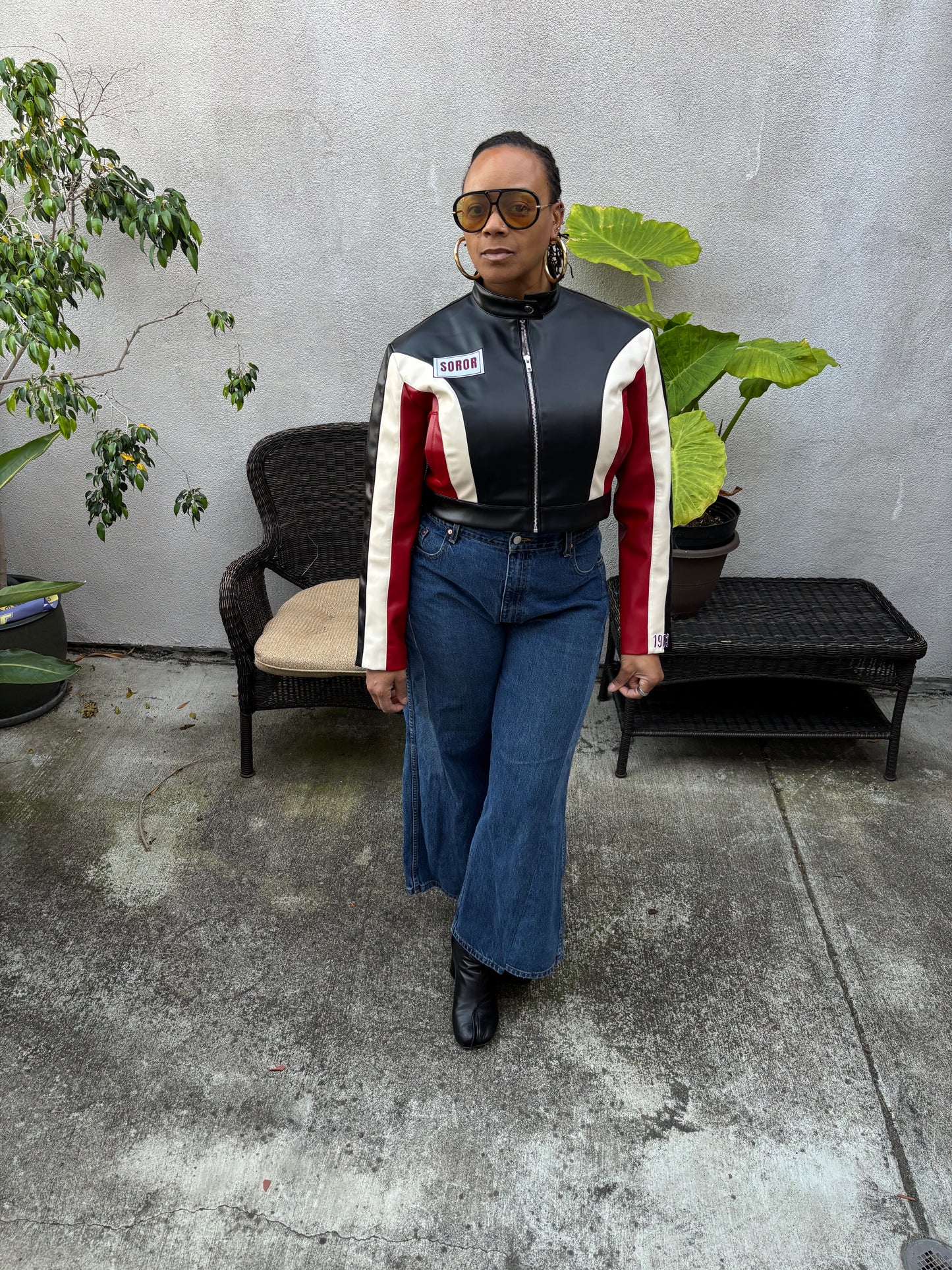 Diva Ultra Cropped Faux Leather Jacket