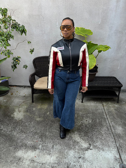 Diva Ultra Cropped Faux Leather Jacket