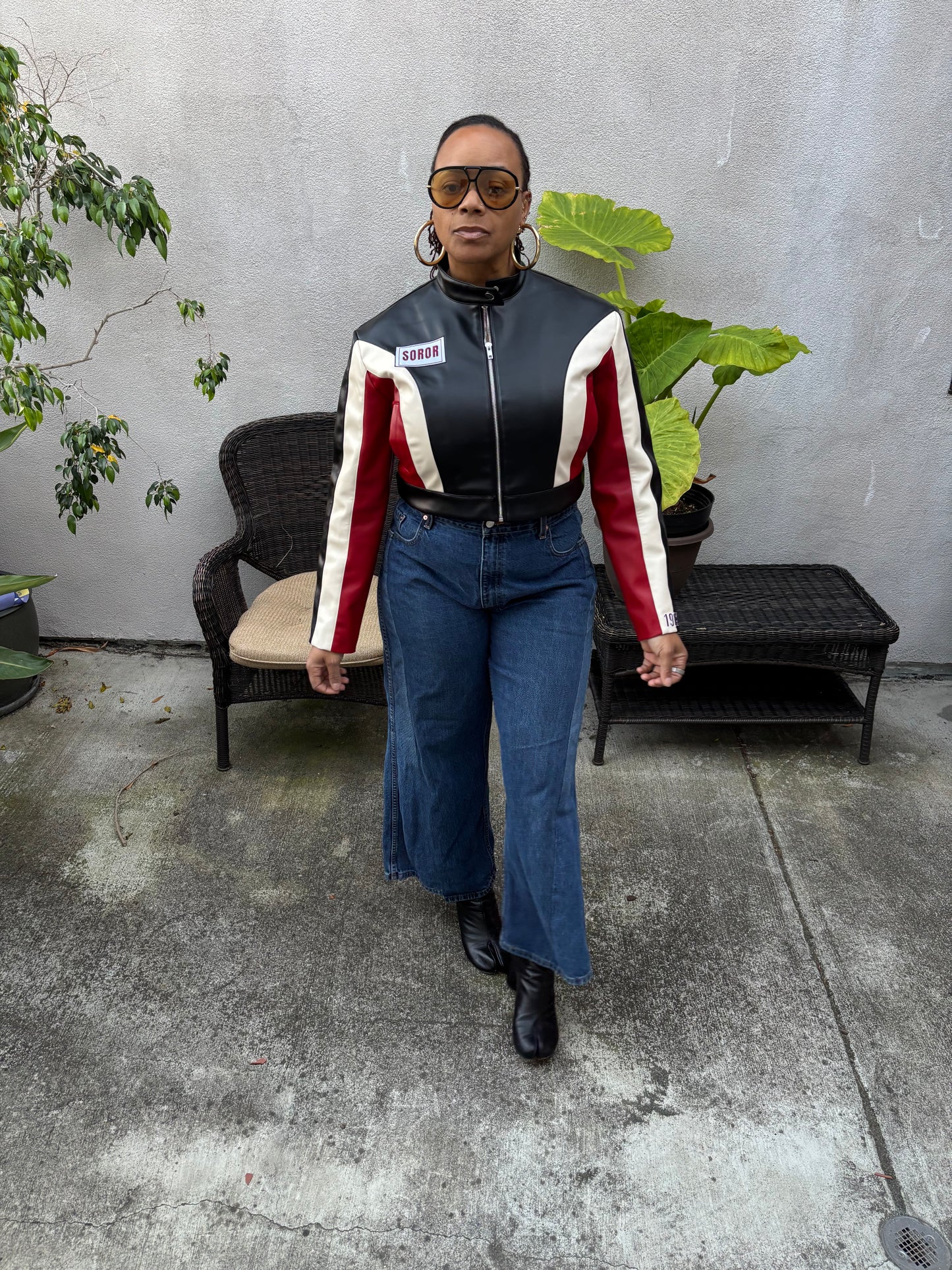 Diva Ultra Cropped Faux Leather Jacket