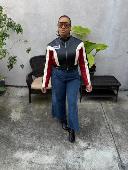 Diva Ultra Cropped Faux Leather Jacket