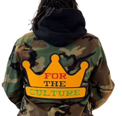 Cropped or Full Length Woodland Camo Jacket