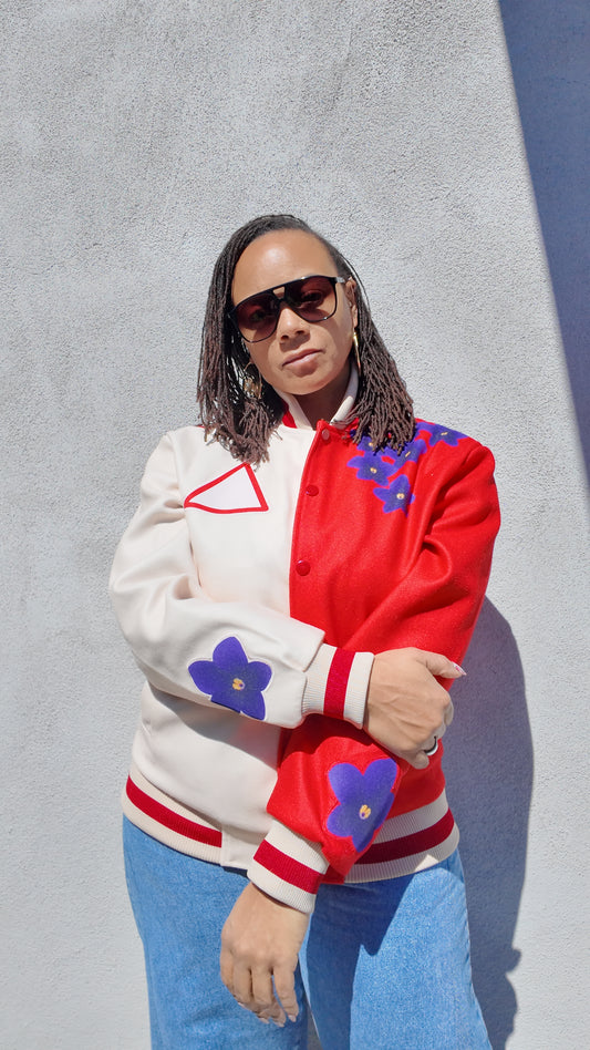 1913 Crimson & Cream Varsity Jacket