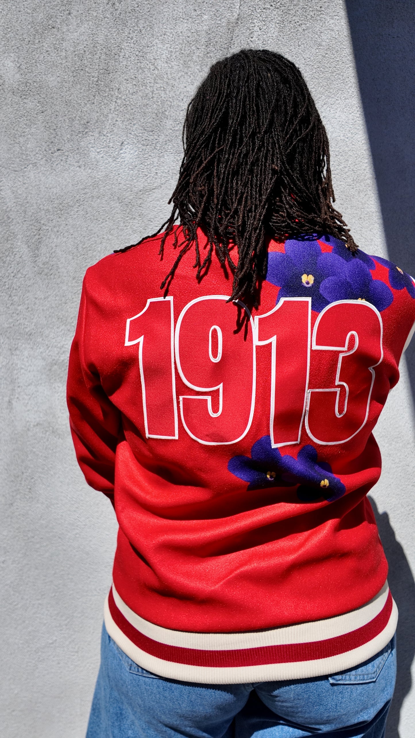 1913 Crimson & Cream Varsity Jacket
