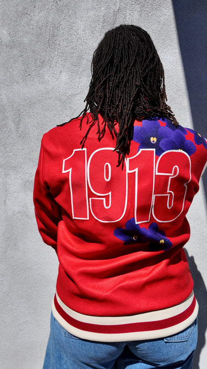 1913 Crimson & Cream Varsity Jacket