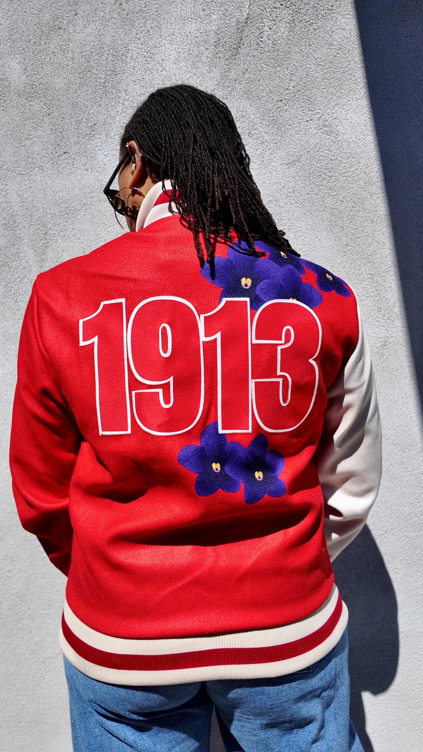 1913 Crimson & Cream Varsity Jacket