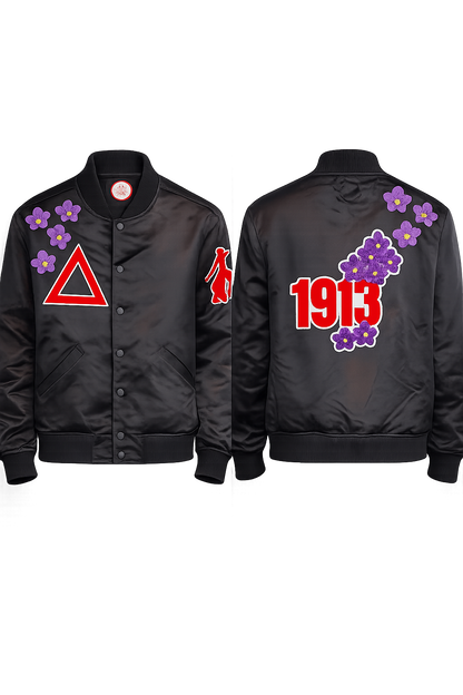 1913 Violets Bomber Jacket