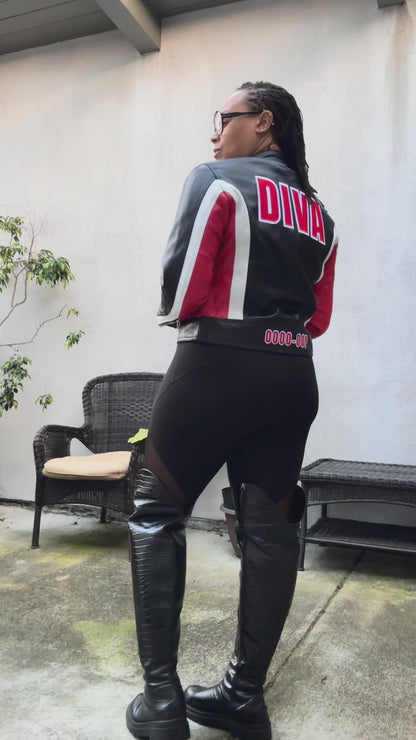 Diva Cropped Leather Jacket (Pre Order)