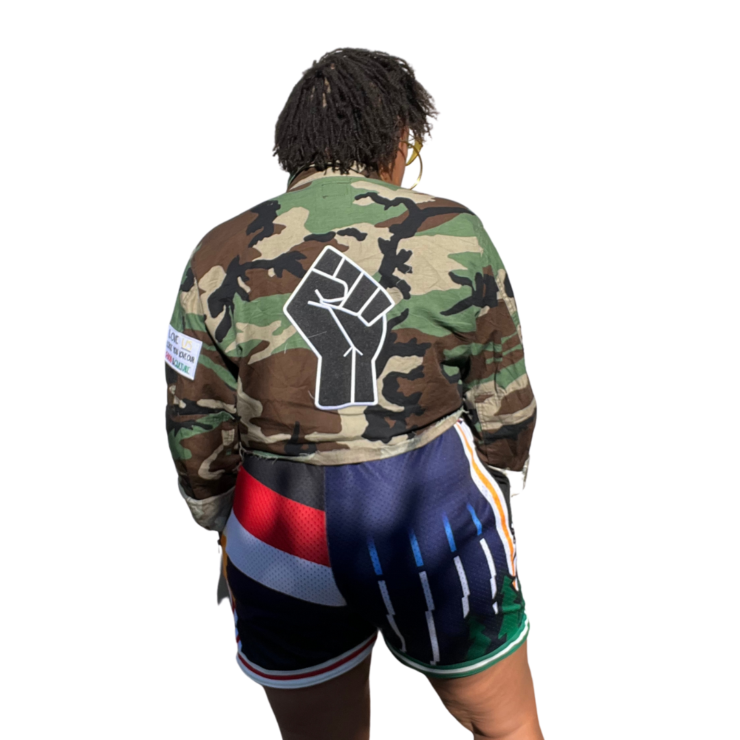 Three Cropped Jacket - Camo (Womens) Apparel Patches CIK –