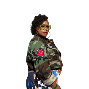 Cropped Camo Jacket (Womens) - Three Patches
