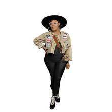 Load image into Gallery viewer, Ultra Cropped Camo Jacket (Womens)
